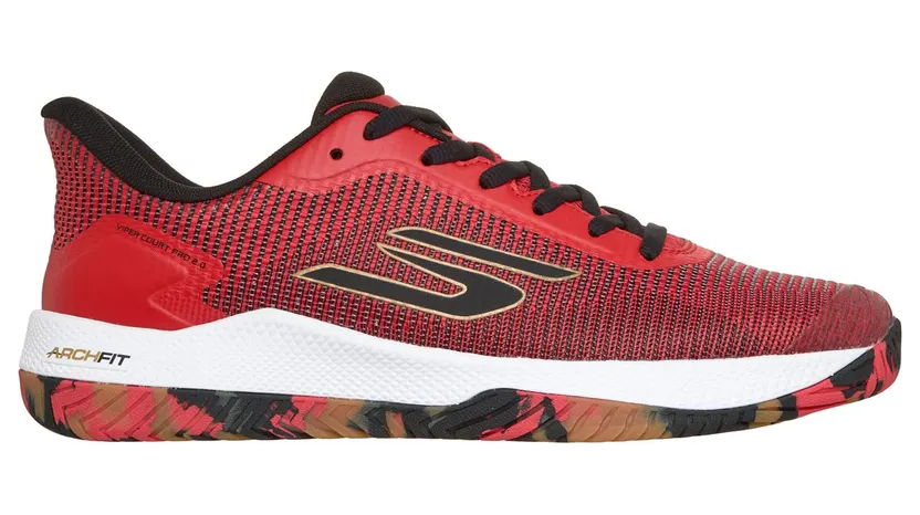Skechers Viper Court Pro 2.0 Sneaker Rood/Zwart
