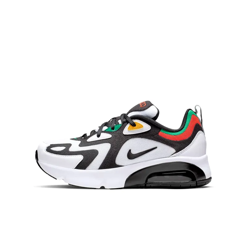 Nike Air Max 200 Rasta (GS) White/Bright Crimson-University Gold-Black (AT5627-100)