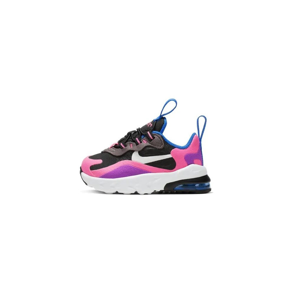 Nike Air Max 270 React Black Hyper Pink Vivid Purple (TD) Black/White-Hyper Pink-Vivid Purple (CD2655-001)
