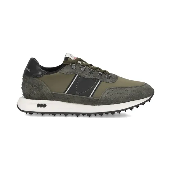 Philippe Model Paris Suède leren low-top met vlakken “Green” (TILUXX01)