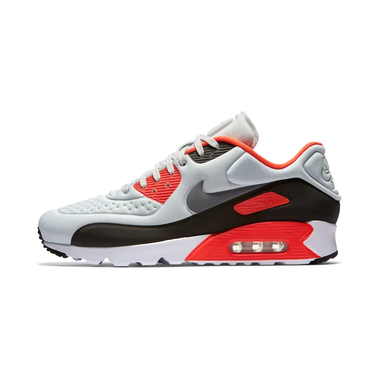 Nike Air Max 90 Ultra Infared “Pure Platinum / Neutral Grey / Bright Crimson / Cool Grey” (845039-006)
