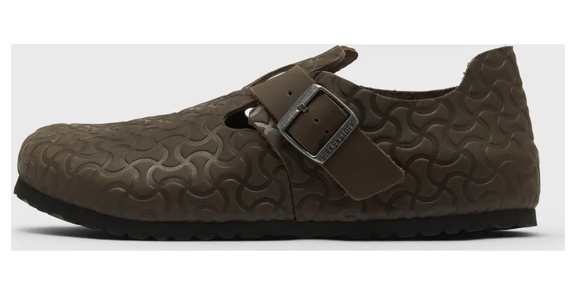 Birkenstock London Embossed Leather Beige