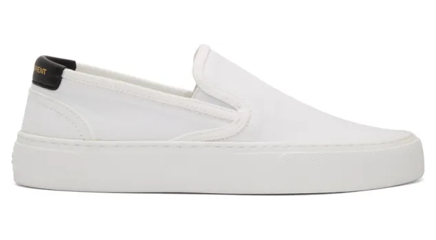 Saint Laurent White Venice Slip-On Sneakers (585739 GUZ20)