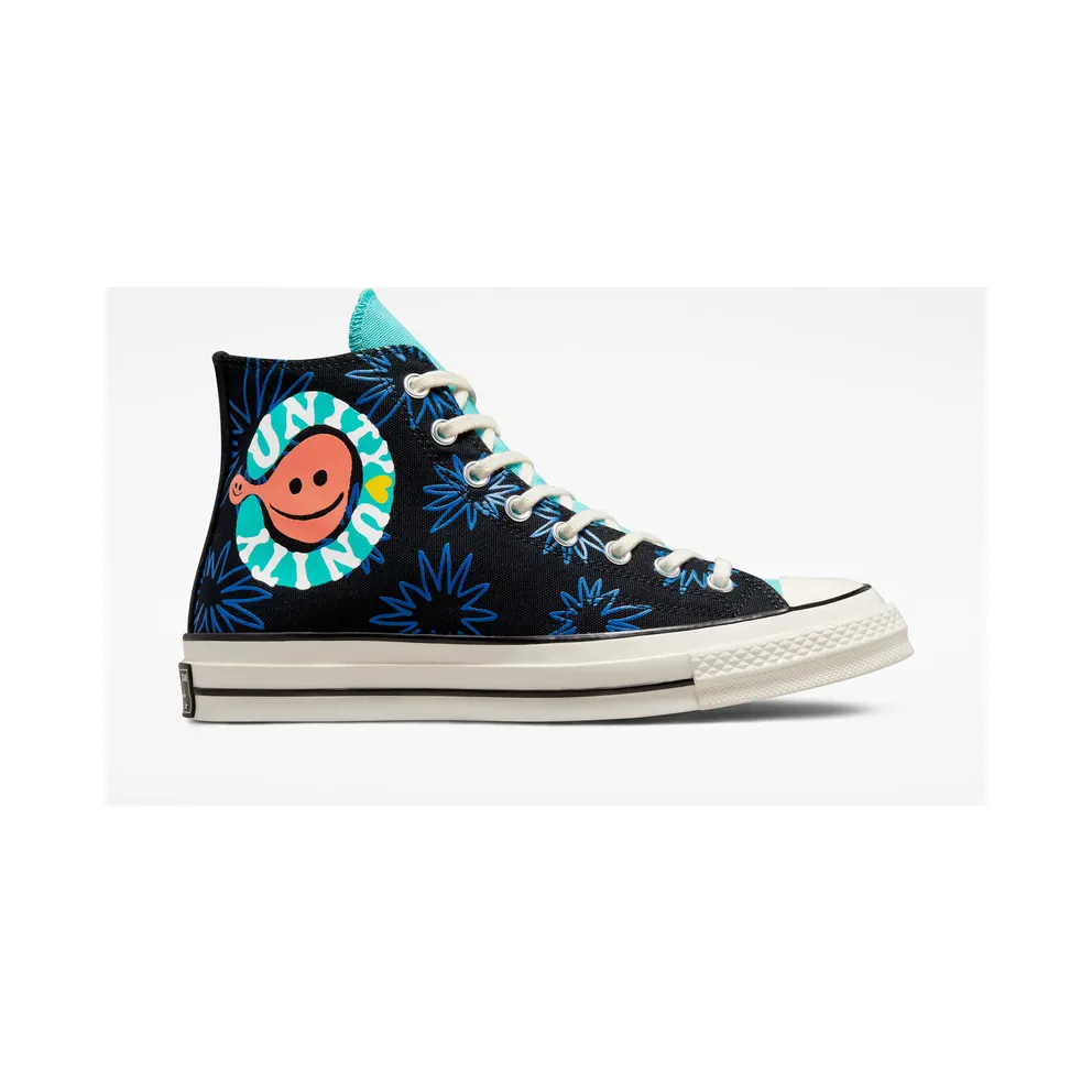 Converse Chuck 70 Zonnige Flowers Black/washed Teal/game Royal (172824C)