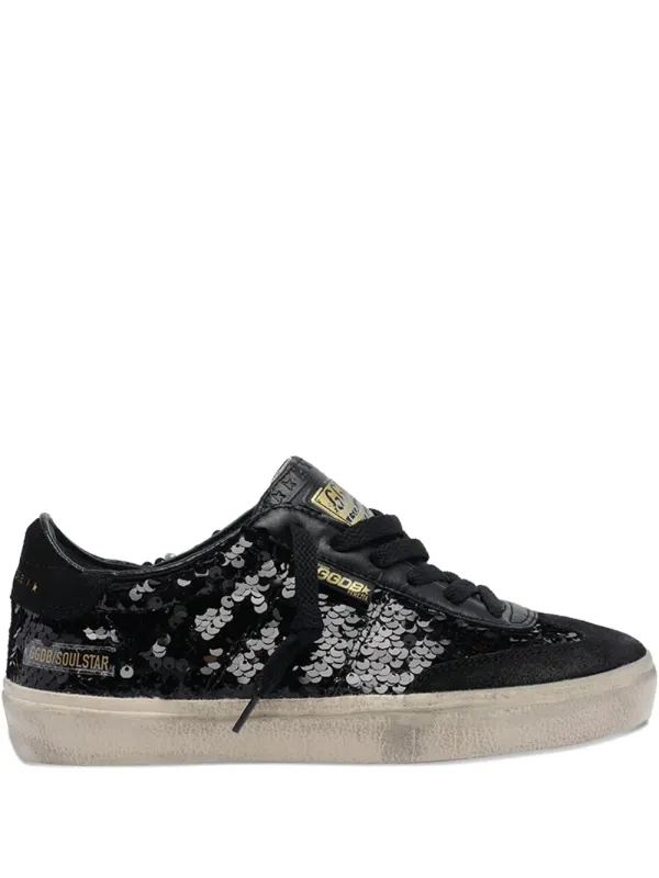 Golden Goose Soul Star sneakers with pailletten – Black (GWF00464F007486)