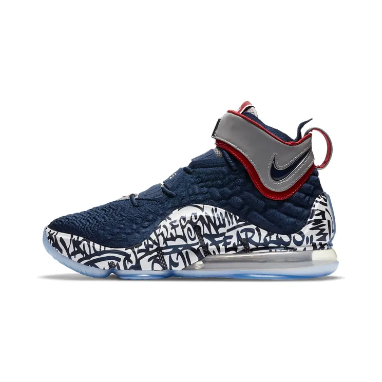 Nike LeBron 17 ‘LeBron 4 Cold Blue Graffiti’ “Midnight Navy / Varsity Crimson / White” (CT6047-400)