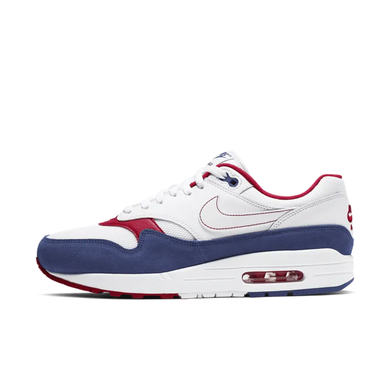 Nike Air Max 1 White Red Blue White/White-Deep Royal Blue (CJ9927-100)