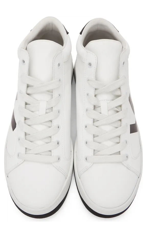 Kenzo White K-Logo Kourt High Sneakers (FB65SN370L50) (5)