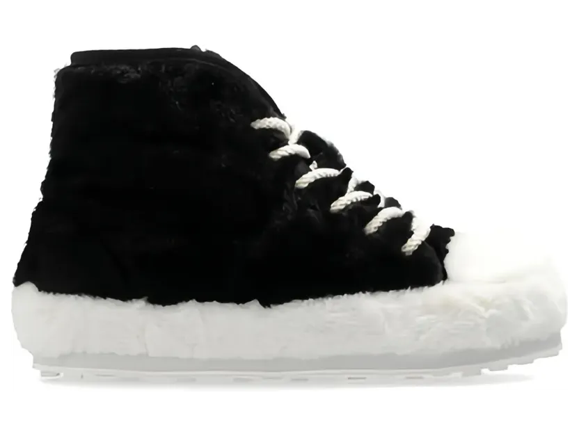 Marni High-top met imitatiebont “Black” (SNZU017800P4399)