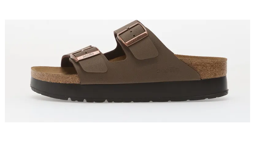 Birkenstock Arizona PAP Flex Platform Birko-Flor Mocha