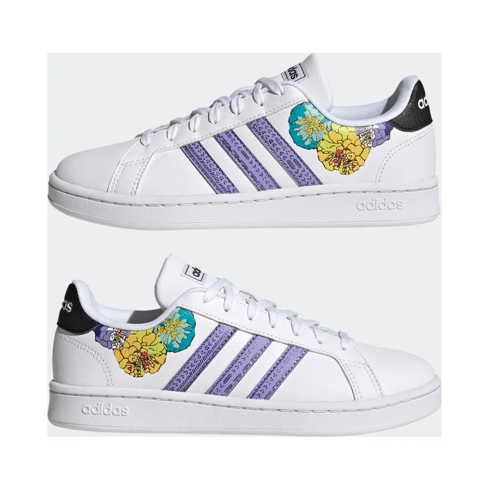 adidas Grand Court Base Cloud White / Light Purple / Core Black (GW6246)