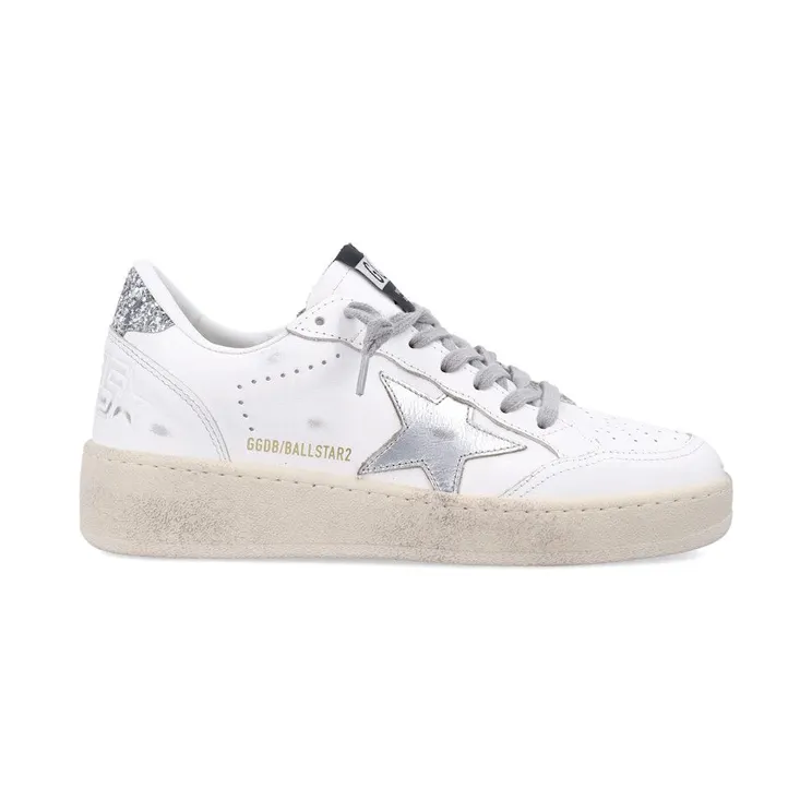 Golden Goose Ball Star 2 Deluxe White Silver (GWF00804.F006966.80185)