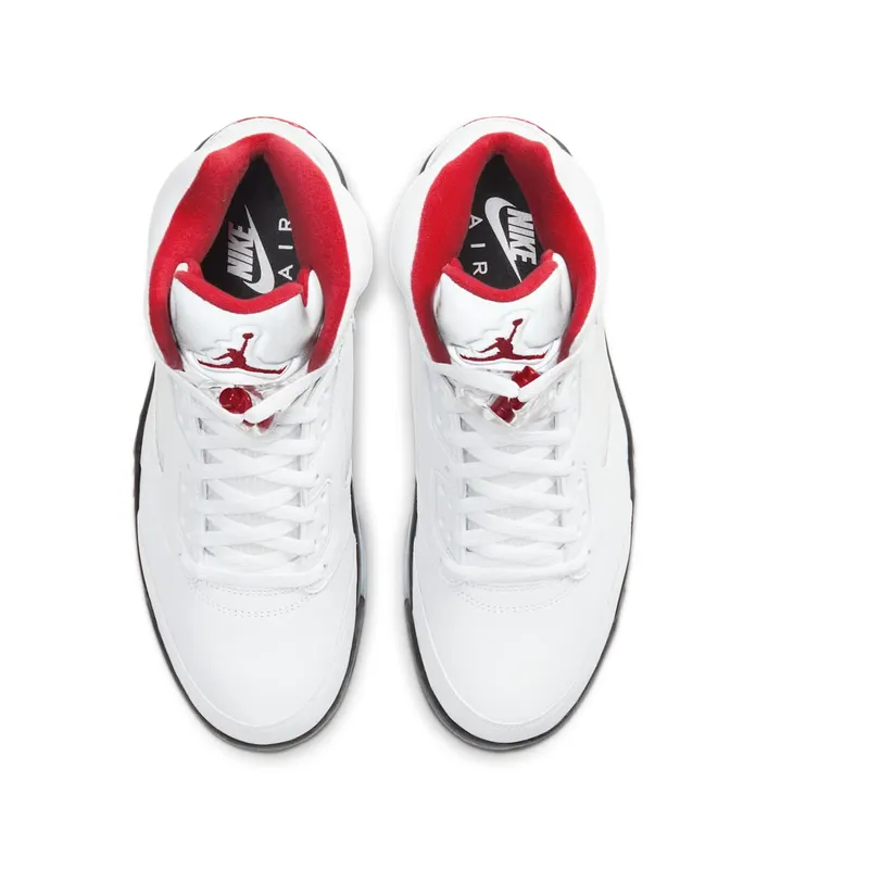 Air Jordan 5 Retro Fire Red Silver Tongue (2020) (DA1911-102)