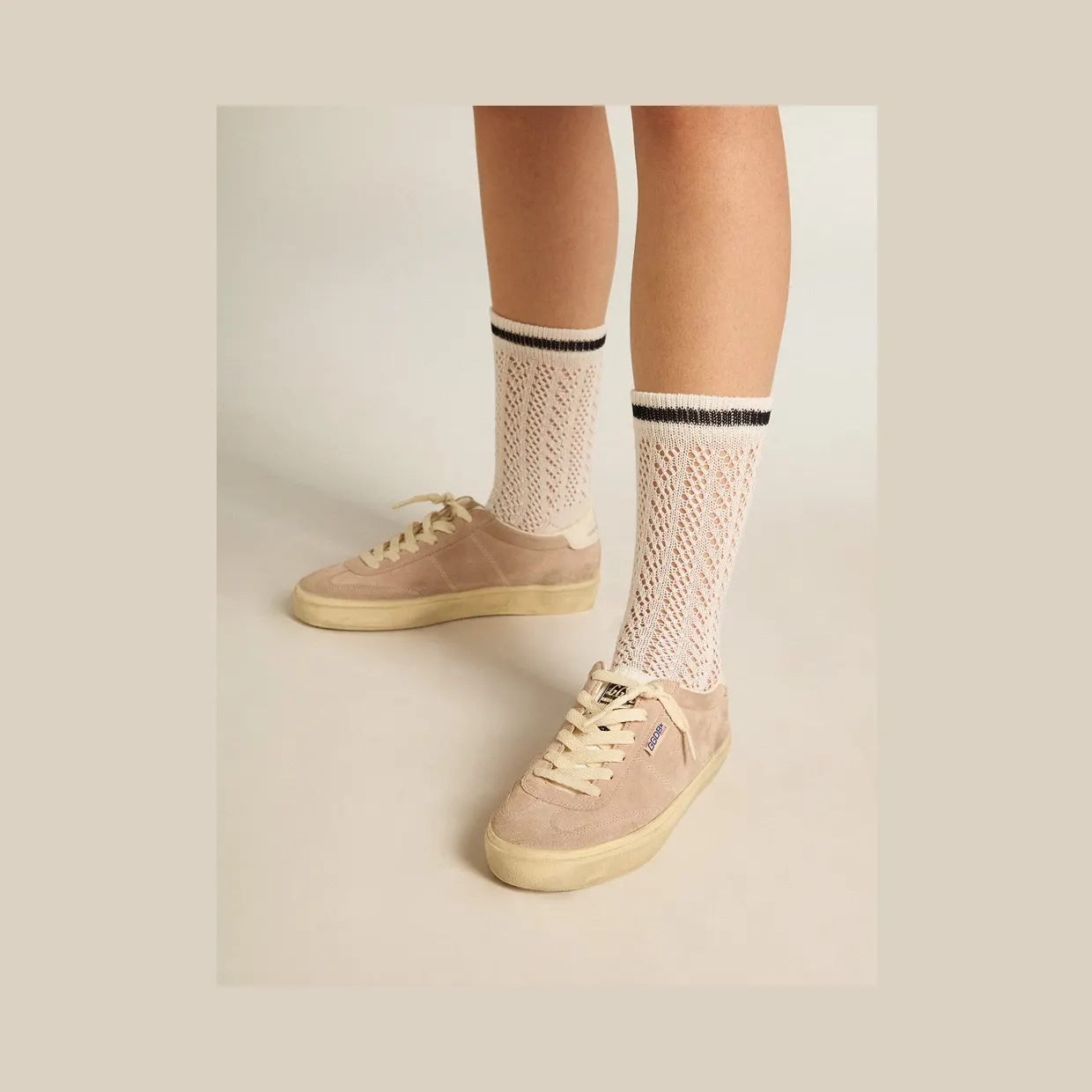 Golden Goose Soul Star In Pink Suede With Milk-White Leather Heel Tab (GWF00464.F005085.25698) (3)