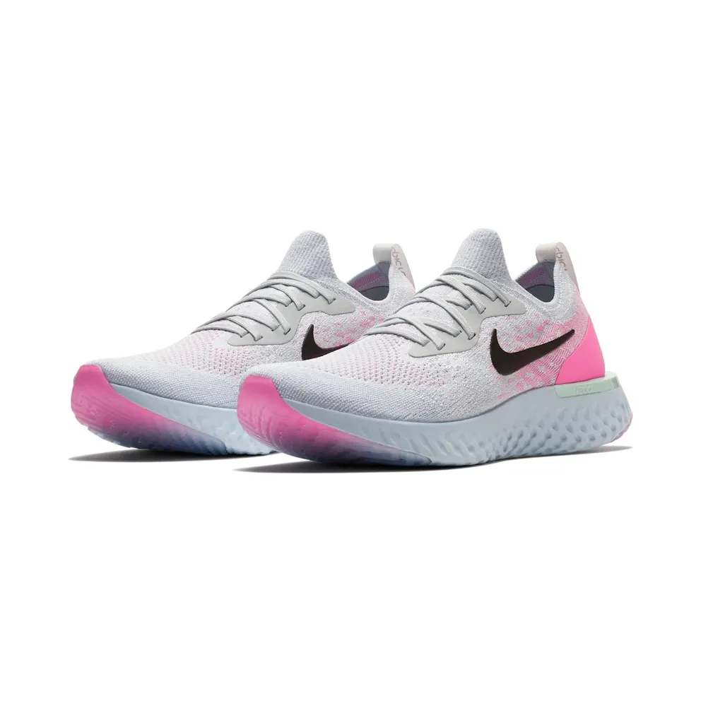 Nike Epic React Flyknit First Blush Pure Platinum/Black-Hydrogen Blue (AQ0067-007)
