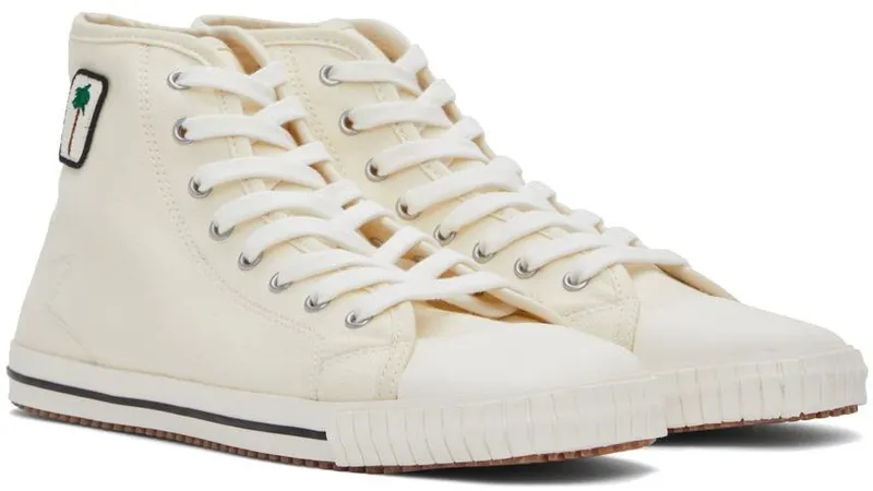 Palm Angels Off-White Vulcanized High-Top Sneakers (PWIA047S22FAB0010110)