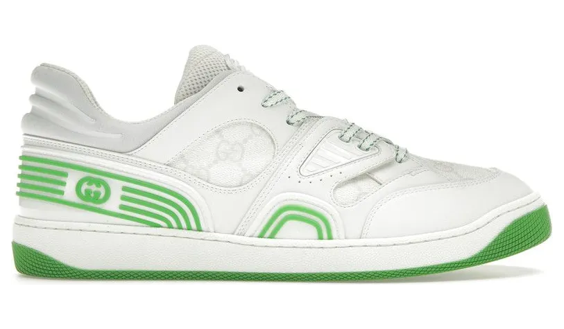 Gucci Basket Low White Demetra Green (698785 2SHG0 9089)
