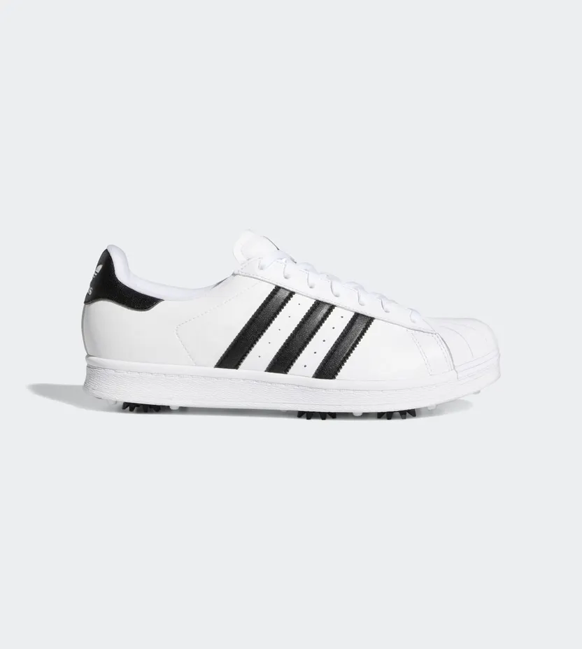 adidas Superstar 80s Golfschoenen Cloud White / Core Black / Gold Metallic (G57857)