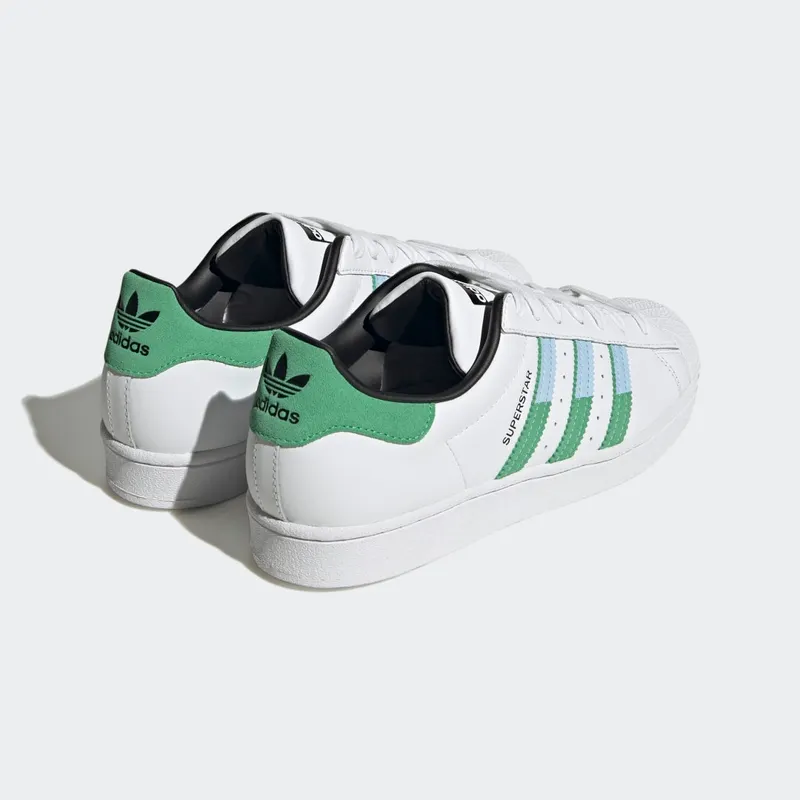 Adidas Superstar Cloud White / Semi Screaming Green / Blue Dawn (HQ2168)