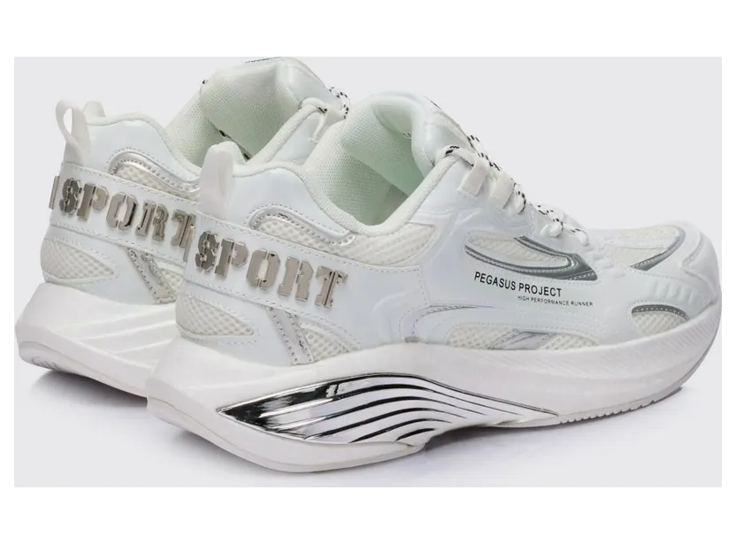 Plein Sport Pegasus Project Mesh And Patent Leather Sneakers White (FAESUSC0848STE003N01) (2)
