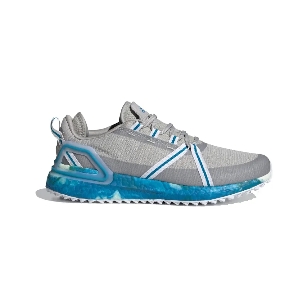Adidas Solarthon Primeblue Limited-Edition Spikeless Golf Shoes Grey Two / Cloud White / Sonic Aqua (GV9750)