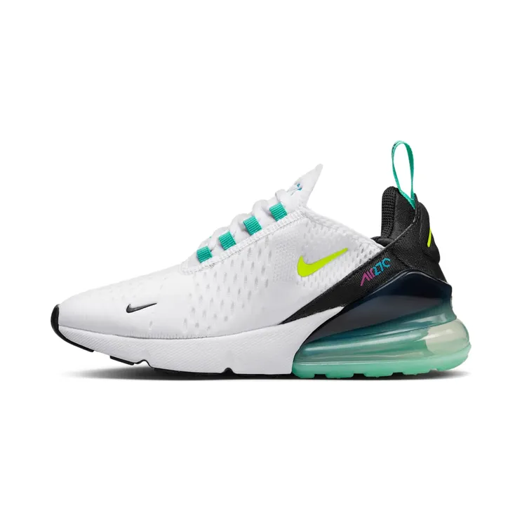 Nike Air Max 270 “White / Black / Laser Blue / Volt” (DX3347-100)