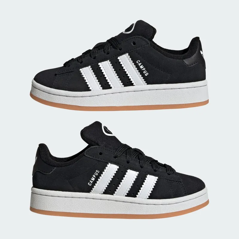 adidas Campus 00s Elastic Lace Kids Core Black / Cloud White / Gum (JI4331)