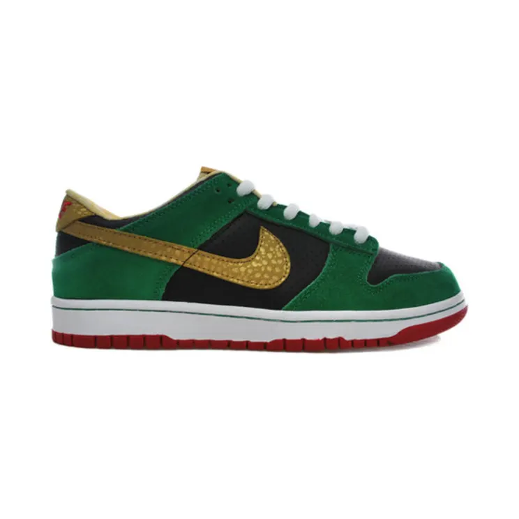 Nike Dunk Low Premium SB ‘High Life’ Black/Metallic Gold-Pine Green (313170-008)