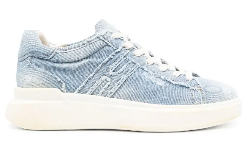 Hogan Jeans-Sneakers im Distressed-Look “Blue” (GYM5800EZ80JDL)