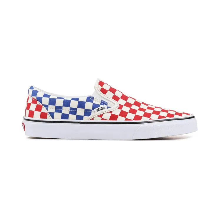 Vans Classic Slip-On Checkerboard Red Blue (VN0A38F7QCS)
