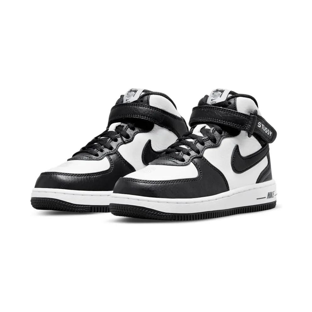 Nike x Stüssy Force 1 Mid Younger Kids’ Black (DN4158-002)