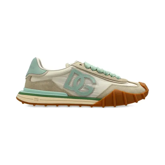 Dolce & Gabbana DG Athletic Sneakers in ivory and pink fabric and leather CK2384AZ681/S_DOLCE-8S160_500-36.5