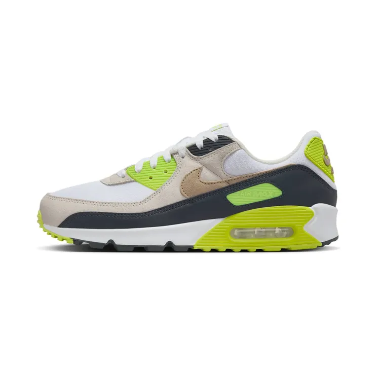 Nike Air Max 90 “White / Cyber / Dark Smoke Grey / Khaki” (DM0029-107)