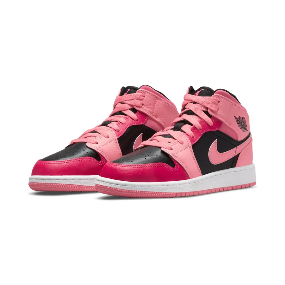 Air Jordan 1 Mid Coral Rush Pink (GS) (554725-662)