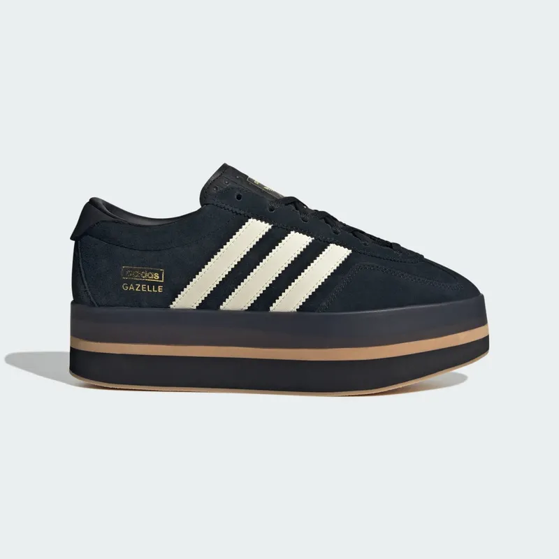 Adidas Gazelle Stack Core Black / Cream White / Gum (JS0239)