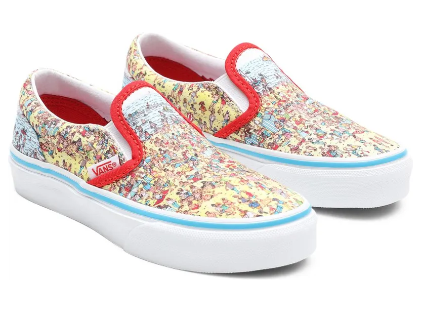 VANS Vans X Waar Is Wally? Classic Slip-on Kinderschoenen (Multicolour)