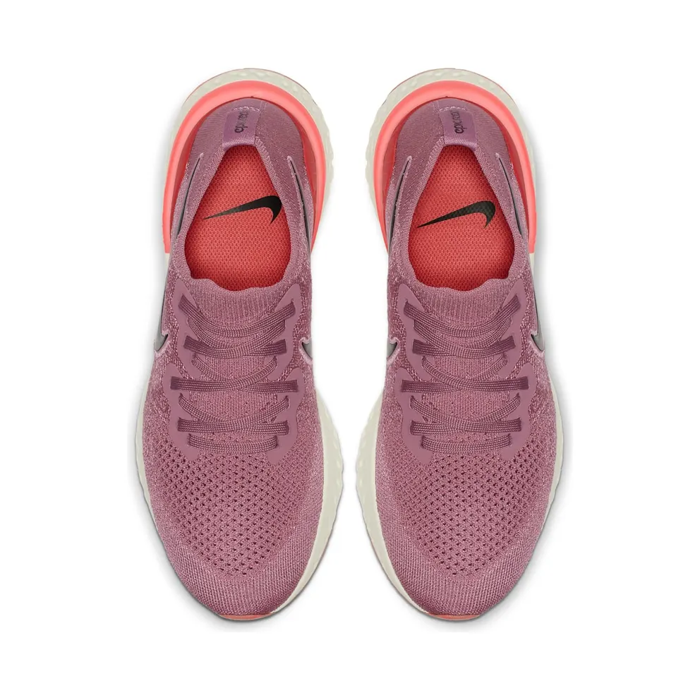 Nike Epic React Flyknit 2 Plum Dust (W) Plum Dust/Black-Ember Glow-Bleached Coral-Barely Grey (BQ8927-500)