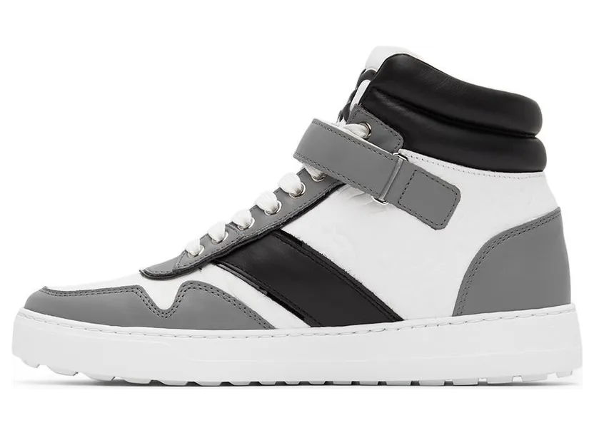 Salvatore Ferragamo White High-Top Noe Sneakers (753128 020465018) (3)