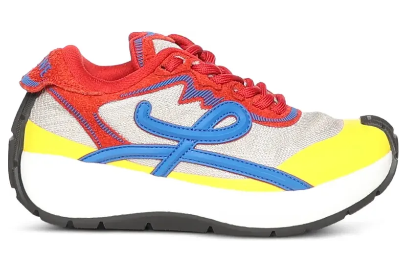 LOEWE Pogo Sneakers aus Funktionsstrick und Wildleder – Rot (L815282XAY)