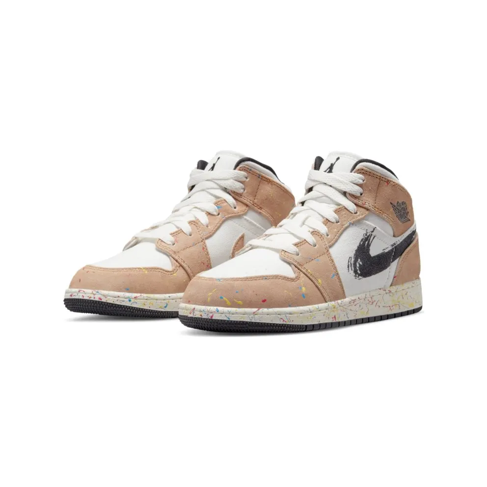 Jordan 1 Mid SE Brushstroke (GS) (DA8006-100)