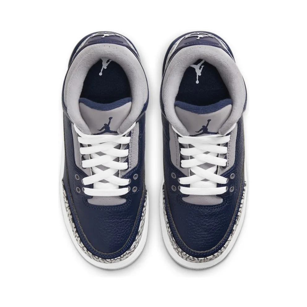 Air Jordan 3 Retro Georgetown (GS) (2021) – “Midnight Navy / Cement Grey White” (398614-401)