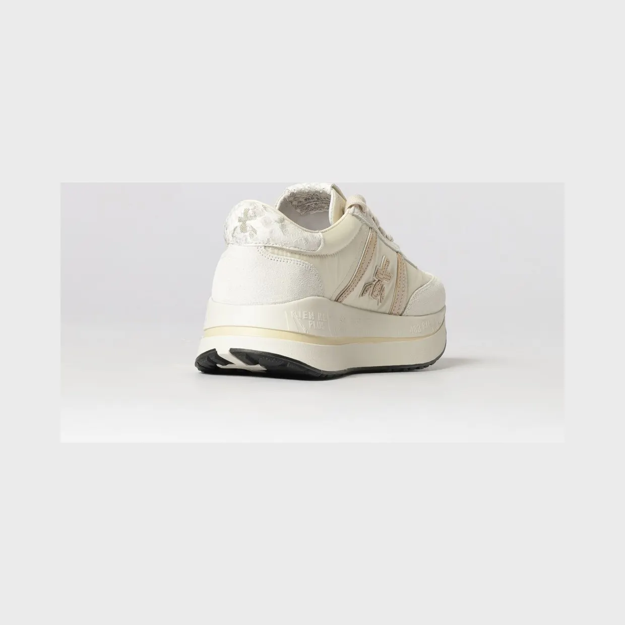 Premiata Bethcoin Suede and Mesh Sneakers White (BETHCOIN8145) (2)