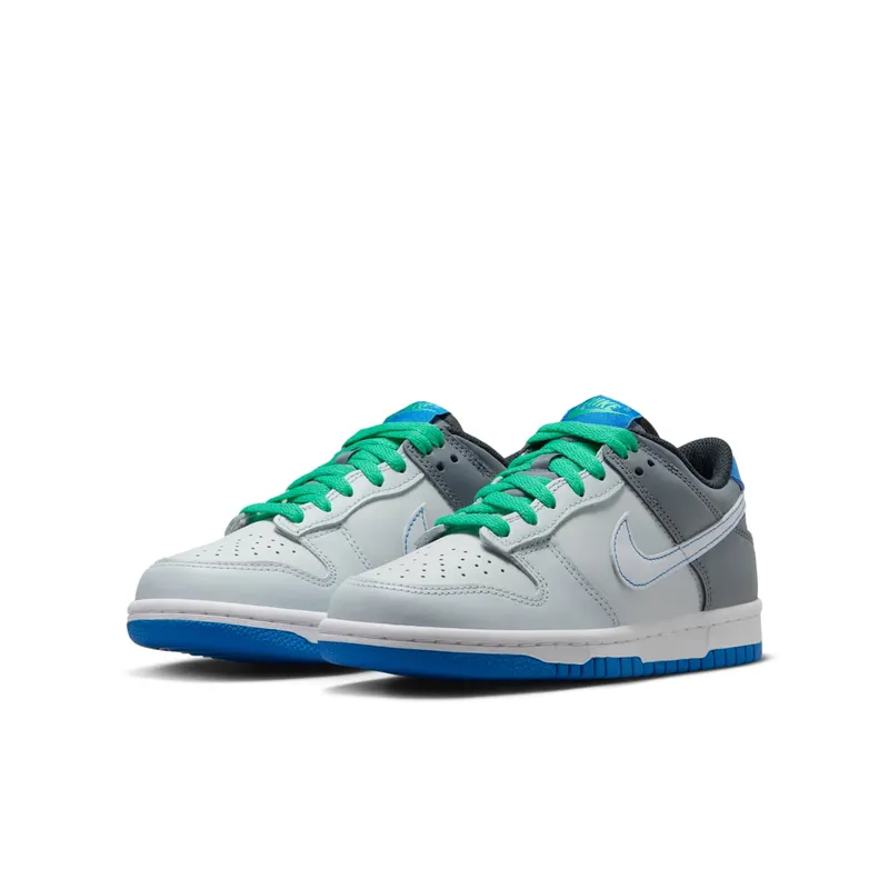 Nike DUNK LOW Grade School “PURE PLATINUM PHOTO BLUE” (DH9765-004)