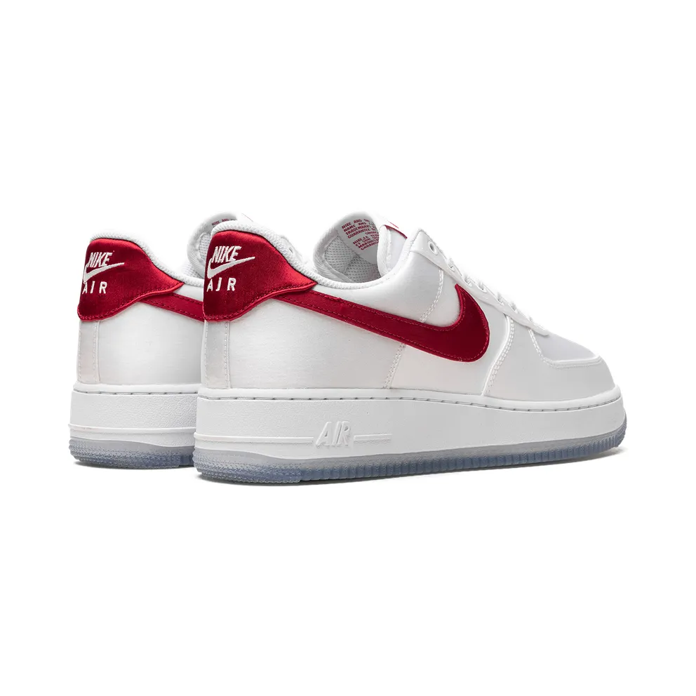 Nike AIR FORCE 1 LO ’07 “Satin White Varsity Red” (DX6541-100)
