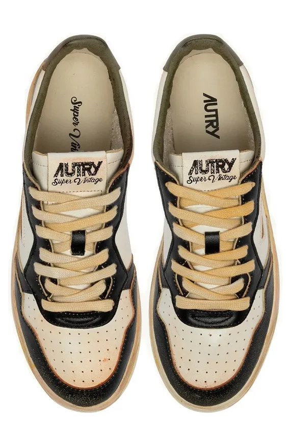 Autry Medalist Super Vintage Perforated-toe “White/Black” (AVLM SV06) (2)