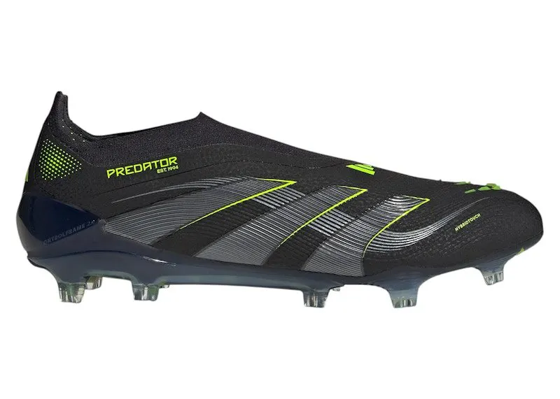 adidas Predator Elite Laceless FG Core Black Carbon Lucid Lemon (JI1078)