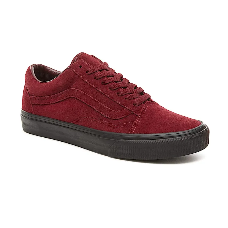VANS Suède Black Outsole Old Skool Shoes (Red)