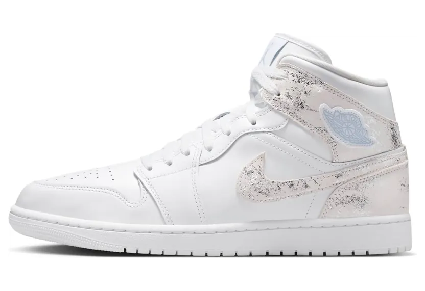 Jordan 1 Mid SE “Distressed White Field Silver” (IR2271-100)