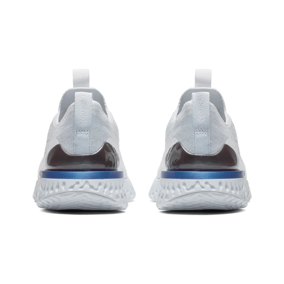 Nike Epic Phantom React Flyknit White Hydrogen Blue (W) White/White-Hydrogen Blue-Blue Tint-Racer Blue-Wolf Grey (BV0415-101)