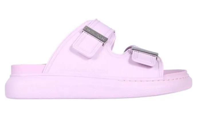 Alexander McQueen Hybrid Buckled Rubber Sandal Pink (658063W4Q515410)